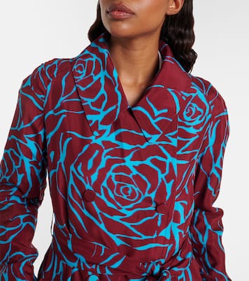 Printed twill coat | Dries Van Noten