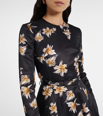 Uccellina floral duchess satin midi dress | Emilia Wickstead
