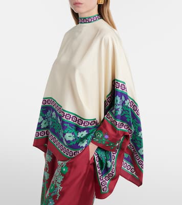 Foulard printed silk twill shirt | La DoubleJ