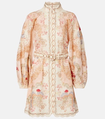 Daylight printed linen minidress | Zimmermann