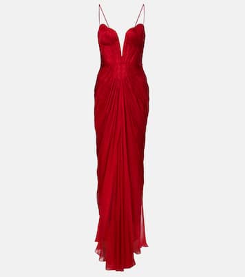 Cecilia draped silk gown | Maria Lucia Hohan