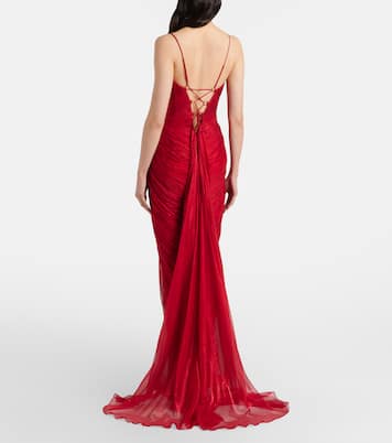 Cecilia draped silk gown | Maria Lucia Hohan