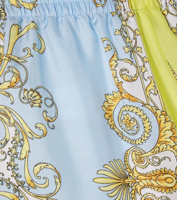 Barocco silk shorts | Versace Kids