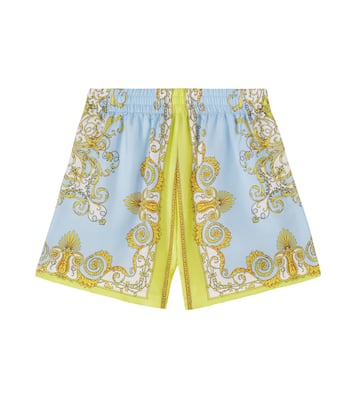 Barocco silk shorts | Versace Kids