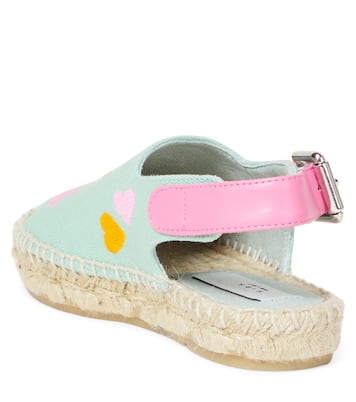 Embroidered canvas slingback mules | Stella McCartney Kids