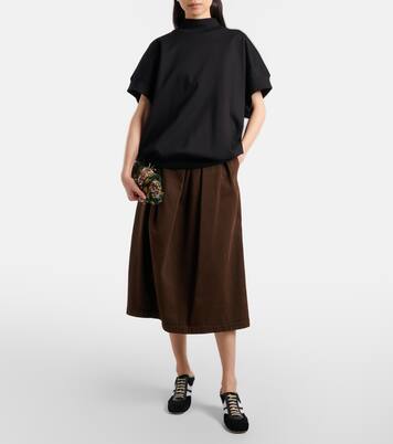 65 leather-trimmed suede mules | Dries Van Noten