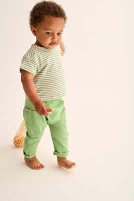 Baby Evan linen and cotton pants | Cozmo