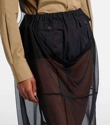 Sheer midi skirt | Prada