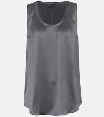 Top in raso di seta stretch | Brunello Cucinelli