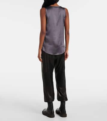 Top in raso di seta stretch | Brunello Cucinelli