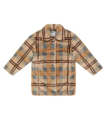 Checked faux fur coat | Paade Mode