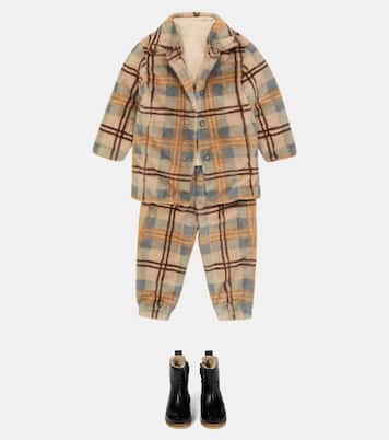 Checked faux fur coat | Paade Mode