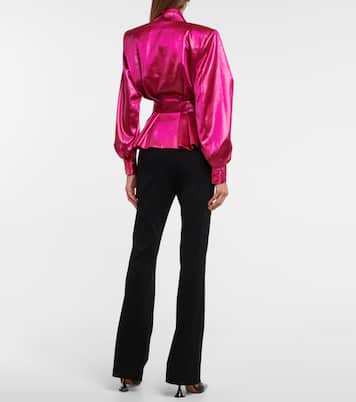 Belted lamé jacket | Alexandre Vauthier