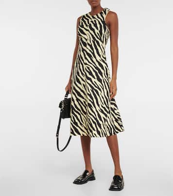 White Label zebra-print cotton midi dress | Proenza Schouler