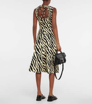 White Label zebra-print cotton midi dress | Proenza Schouler