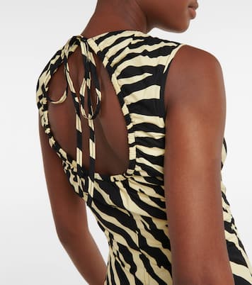 White Label zebra-print cotton midi dress | Proenza Schouler