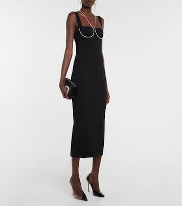 Celeste embellished knit midi dress | Galvan