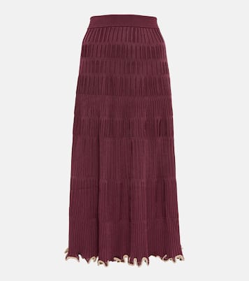 Falda midi Malia acanalada | Simkhai