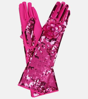 Floral sequined gloves | Valentino