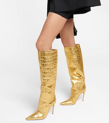 Stiefel aus Metallic-Leder | Dolce&Gabbana