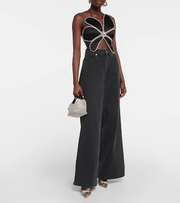 Crystal-embellished halterneck top | Area