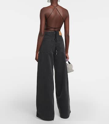 Crystal-embellished halterneck top | Area
