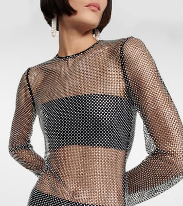 Feather-trimmed embellished minidress | Giuseppe di Morabito