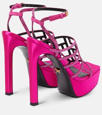 Sandali Greca in raso di seta | Versace