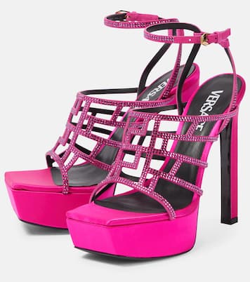 Sandali Greca in raso di seta | Versace