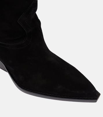 Suede over-the-knee cowboy boots | Paris Texas