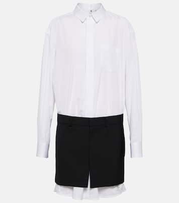 x Thomas Mason - Miniabito in cotone | Sacai