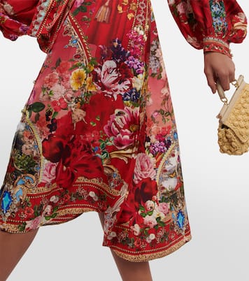 Bedrucktes Midikleid aus Seide | Camilla