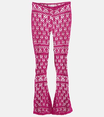 Pantalones flared Bianca de croché | Anna Kosturova