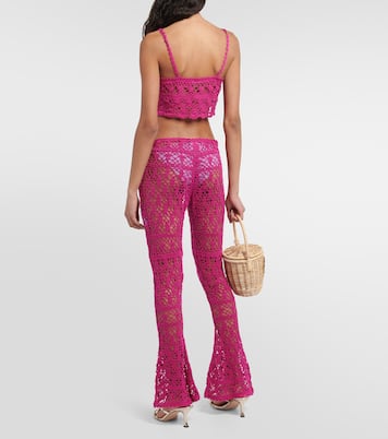Pantalones flared Bianca de croché | Anna Kosturova