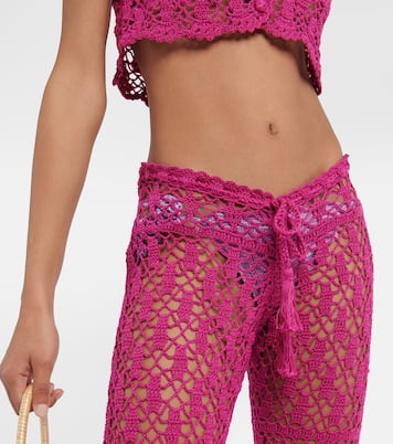 Pantalones flared Bianca de croché | Anna Kosturova