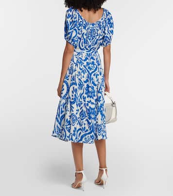 Robe midi Madilyn imprimée en coton | Velvet