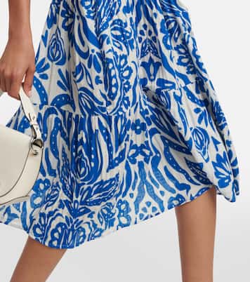 Robe midi Madilyn imprimée en coton | Velvet