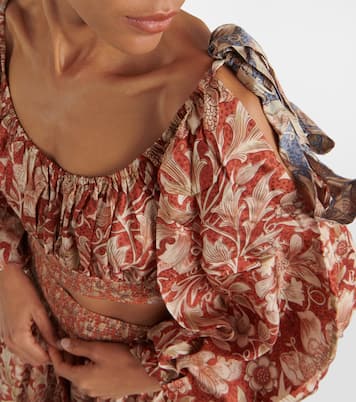 Top cropped Chintz in seta | Zimmermann