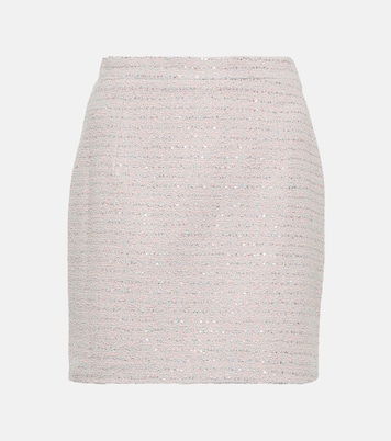 Mini-jupe en tweed à ornements | Alessandra Rich