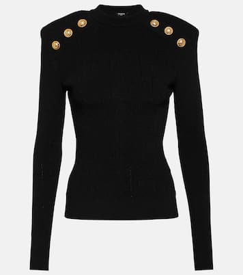 Pullover in maglia con decorazione | Balmain