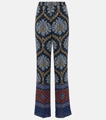 Pantaloni a gamba larga in misto seta | Etro