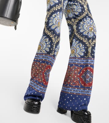 Pantaloni a gamba larga in misto seta | Etro