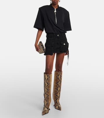 Botas Cheope de piel efecto serpiente | The Attico