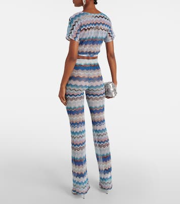 Pantalon évasé Zig Zag en crochet | Missoni Mare