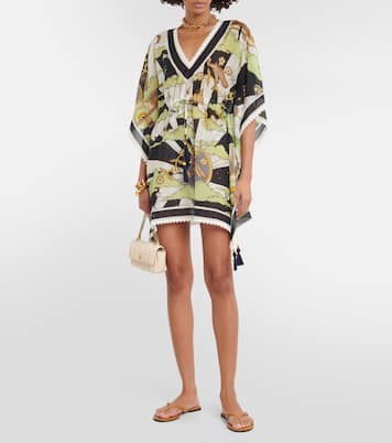 Printed cotton and silk minidress | Tory Burch