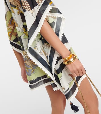 Printed cotton and silk minidress | Tory Burch
