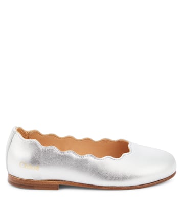 Ballerines Lauren en cuir métallisé | Chloé Kids