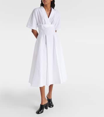 Abito midi in popeline di cotone | Alaïa