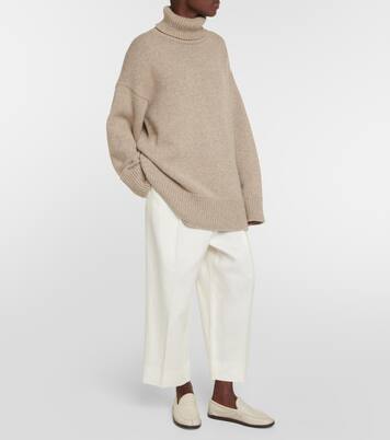 Pantaloni regular cropped Tonnie in lino | The Row