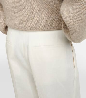 Pantaloni regular cropped Tonnie in lino | The Row